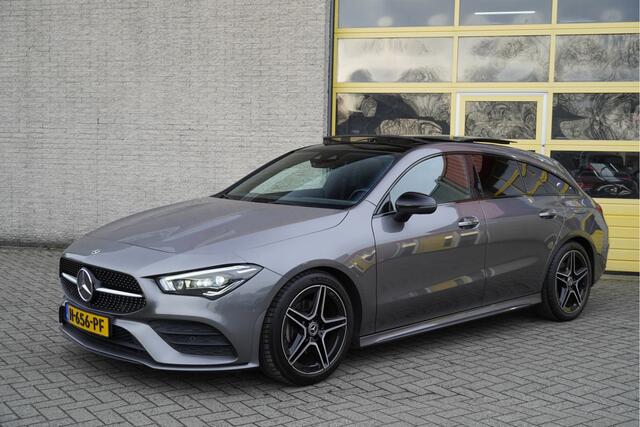 Mercedes-Benz CLA-KLASSE Shooting Brake 180 Automaat! AMG BJ2020 Lmv 18" | Led V+A | Pdc | Navi | Keyless entry | Panoramadak | Elek. achterklep | Burmester Audio | Dashboard verlichting | Virtual cockpit | Climate control | Cruise control | Sportstoelen | Zwarte hemel | Extra ge