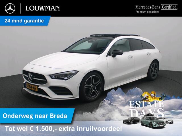 Mercedes-Benz CLA-KLASSE Shooting Brake 180 Business Solution AMG AMG | Night Pakket | Panorama Schuif-Kanteldak | Trekhaak | Memory Voorstoelen. Inclusief 24 maanden Mercedes-Benz Certified garantie voor Europa.
