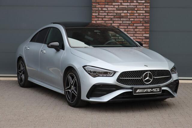 Mercedes-Benz CLA-KLASSE 180 Star Edition AMG Line | Panoramadak | Distronic | Camera | Sfeerverlichting | Keyless Go | Multibeam LED | Zitcomfortpakket | Nightpakket |