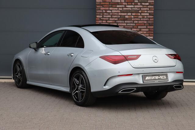 Mercedes-Benz CLA-KLASSE 180 Star Edition AMG Line | Panoramadak | Distronic | Camera | Sfeerverlichting | Keyless Go | Multibeam LED | Zitcomfortpakket | Nightpakket |