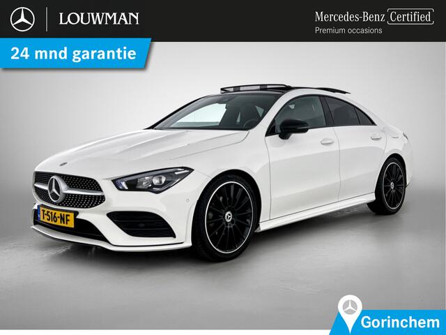 Mercedes-Benz CLA-KLASSE 180 AMG Line Panoramadak | Leder | Multispaaks | Stoelverwarming | Night Pakket Inclusief 24 maanden Mercedes-Benz Certified garantie voor Europa.