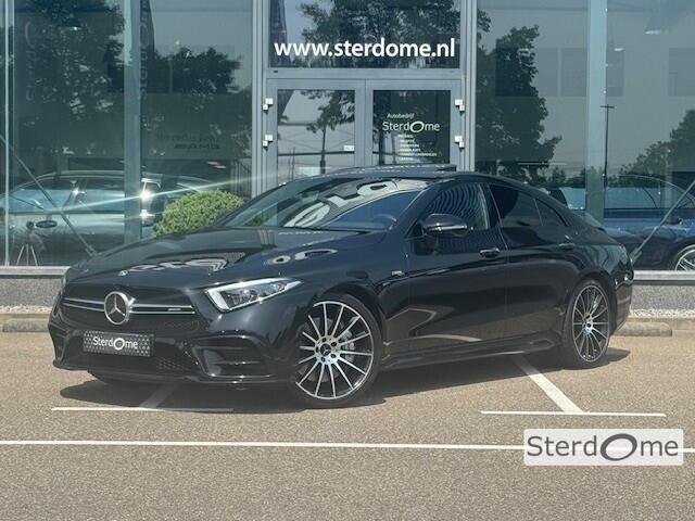 Mercedes-Benz CLS-KLASSE AMG 53 4MATIC+ Premium Plus l Schuif- / Kanteldak l Distronic Plus l Memory l Stoelverwamarming en Stoelventilatie l Head Up l LED adaptief l Airmatic l Keyless Go l Burmester l Sfeerverlichting l Nappa LEDER l AMG Night pakket l Achteruitrij camera | Dra