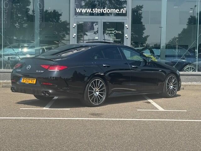 Mercedes-Benz CLS-KLASSE AMG 53 4MATIC+ Premium Plus l Schuif- / Kanteldak l Distronic Plus l Memory l Stoelverwamarming en Stoelventilatie l Head Up l LED adaptief l Airmatic l Keyless Go l Burmester l Sfeerverlichting l Nappa LEDER l AMG Night pakket l Achteruitrij camera | Dra