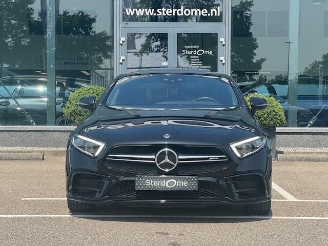 Mercedes-Benz CLS-KLASSE AMG 53 4MATIC+ Premium Plus l Schuif- / Kanteldak l Distronic Plus l Memory l Stoelverwamarming en Stoelventilatie l Head Up l LED adaptief l Airmatic l Keyless Go l Burmester l Sfeerverlichting l Nappa LEDER l AMG Night pakket l Achteruitrij camera | Dra