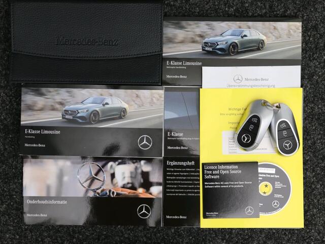 Mercedes-Benz E-KLASSE 300 e Sport Edition AMG Line | Panorama Schuif-Kanteldak | Distronic | Lederen bekleding | Alarm | Parkeerpakket met 360°-camera | 20 Inch AMG Velgen. Inclusief 24 maanden MB Certified garantie voor Europa.