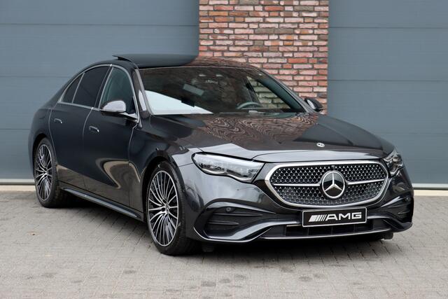 Mercedes-Benz E-KLASSE 450 4MATIC AMG Line Premium+ | Luchtvering | Hyperscreen | Achterasbesturing | Massage | Nappa Leder | Stoelventilatie | Soft-Close | Trekhaak | Burmester | HUD | Verwarmd Stuurwiel |
