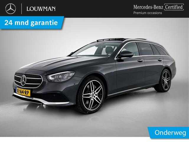 Mercedes-Benz E-estate 300 e Business Solution AMG | Panoramadak | Wide screen | Navigatie | Elect. bedinebare voor stoelen met geheugen | Parking support met camera achter | Inclusief 24 maanden Mercedes-Benz Certified garantie voor Europa.