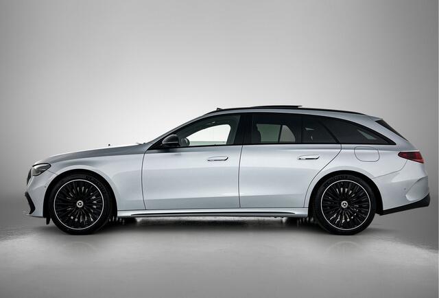 Mercedes-Benz E-estate 300 e Sport Edition | Nightpakket | Premiumpakket | Trekhaak | Rijassistentiepakket Plus | Lederen bekleding | Stoelventilatie/- verwarming voor | 20 inch multispaaks zwart |
