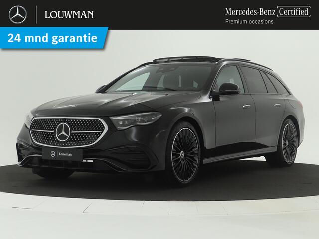 Mercedes-Benz E-estate 300e AMG-line Premium Plus | Trekhaak| Night pakket | Panorama schuif/kanteldak | Adapt.Cruise | Alarm scm3 | HUB | Burmester® Surround | leder pakket | Park pilot icm 360°-camera | Memory seats pack | Keyless Go | nw prijs ¤ 99.381,-