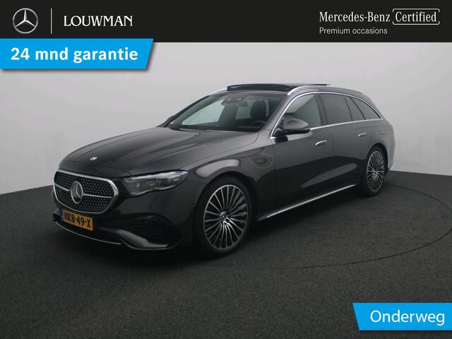 Mercedes-Benz E-estate 300 e Sport Edition AMG Line | Panorama Schuif-Kanteldak | 20 Inch AMG Velgen | Apple CarPlay | Distronic | Alarm Klasse 3 | DIGITAL Light. Inclusief 24 maanden MB Certified garantie voor Europa.