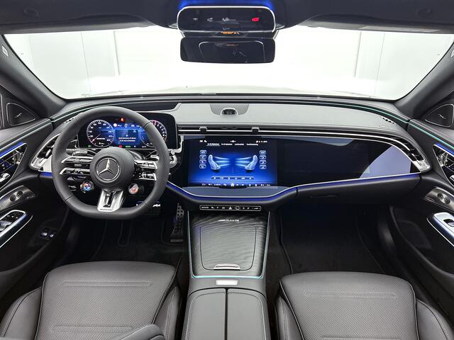 Mercedes-Benz E-estate AMG 53 4MATIC+ Night Edition | AMG DYNAMIC PLUS pakket | Multicontourstoelen voor | Trekhaak | Rijassistentiepakket Plus | 21 inch AMG velgen | Premium Plus pakket | Stoelverwarming achter | AIR BALANCE pakket | Warmtecomfort pakket |