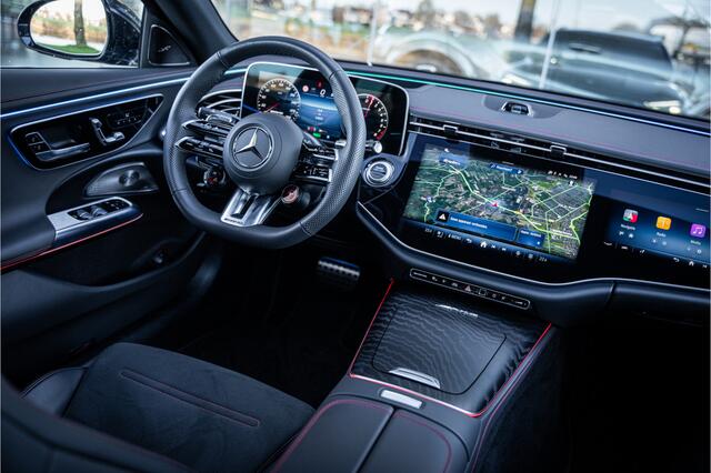 Mercedes-Benz E-estate AMG 53 4MATIC+ Hyperscreen ** Massage ** Burmester ** Panodak ** Trekhaak ** Verwarmd stuurwiel ** Standkachel ** Verlichte grille ** Dashcam