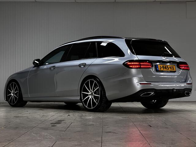 Mercedes-Benz E-estate 200 Business Solution AMG/ Trekhaak/ Wide-Screen/ Keyless/ Panorama-Dak/ Adaptive Cruise/ 19'' LMV/ Matrix-LED/ 360° Camera/ Dode-Hoek DET./ Stoelverw./ Zwarte-Hemel/ Elek. Stoel(en).