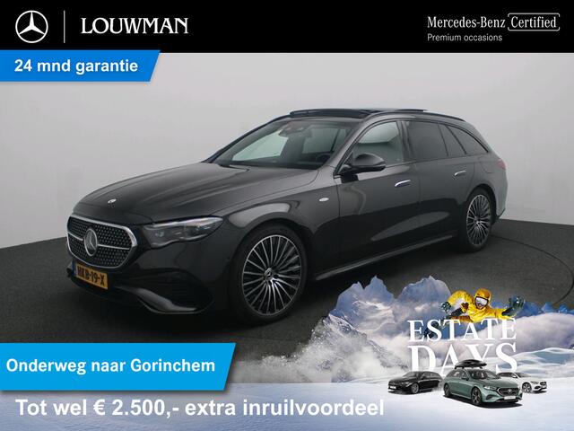 Mercedes-Benz E-estate 300 e Sport Edition Trekhaak | AMG Line | Night Pakket | Panorama Schuif-Kanteldak | Lederen Bekleding | Diital Licht | Alarm. Inclusief 24 maanden MB Certified garantie voor Europa.
