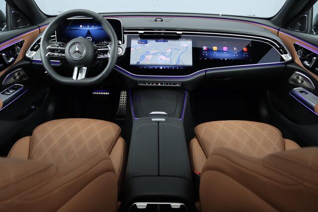 Mercedes-Benz E-estate 300 e AMG Line | Luchtvering | Hyperscreen | Stoelventilatie | Distronic+ | Massage | Digital Light | Trekhaak | Surround Camera | Nappa Leder | Burmester | Keyless Go | Vlakkenverwarming |