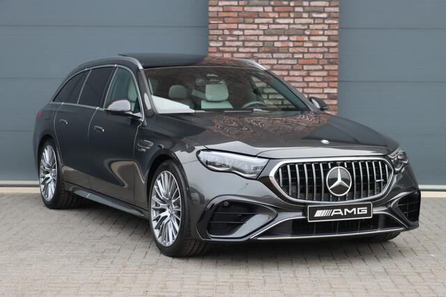 Mercedes-Benz E-estate AMG 53 4MATIC+ Premium+ | 585pk | Hyperscreen | Achterasbesturing | Distronic | Zonweringspakket | Trekhaak | Verwarmd Stuurwiel | HUD | Burmester | 3D-Display |