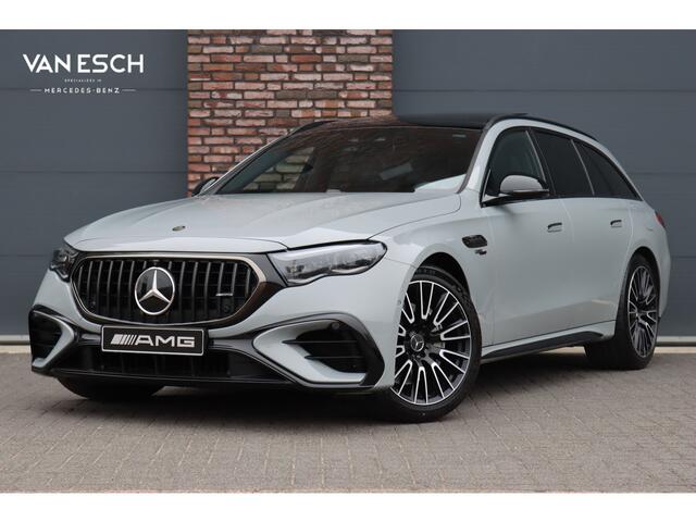 Mercedes-Benz E-estate AMG 53 4MATIC+ Premium+ | 585pk | Hyperscreen | Achterasbesturing | Distronic+ | Trekhaak | 3D-Display | Panoramadak | Digital Light | Burmester | HUD |