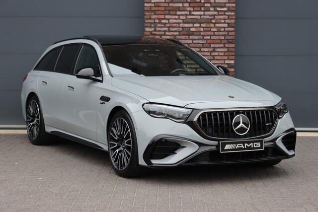 Mercedes-Benz E-estate AMG 53 4MATIC+ Premium+ | 585pk | Hyperscreen | Achterasbesturing | Distronic+ | Trekhaak | 3D-Display | Panoramadak | Digital Light | Burmester | HUD |