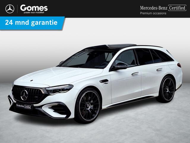 Mercedes-Benz E-estate Mercedes-AMG AMG 53 HYBRID 4MATIC+ | Panoramadak | Night Pakket II | Burmester | Trekhaak Wegklapbaar | Rijassistentiepakket Plus | Memory Pakket | 360° Camera | Head-up Display | DIGITAL LIGHT | Keyless-GO | Elektrisch Bedienbare Achterklep