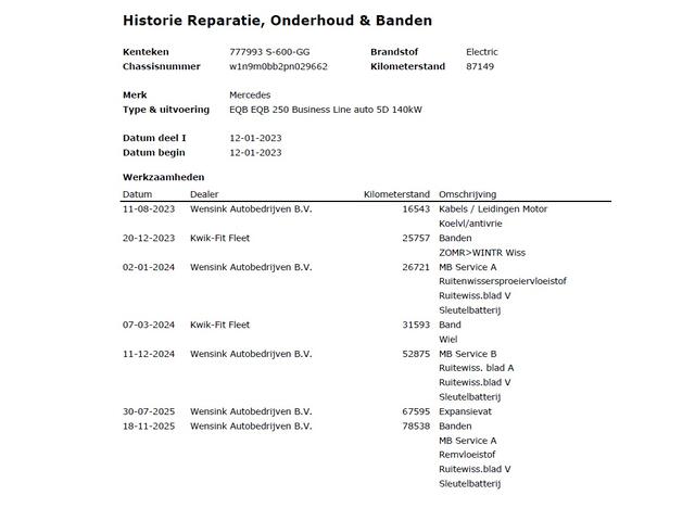 Mercedes-Benz EQB 250 7 Persoons 69kWh Stoelverwarming 1/2 Leder Navi Ecc Camera Cruisecontrol Apple Carplay Android Auto Pdc Business Line DAB Bluetooth Elek.Achterklep Led Lmv Dodehoekassistent DAB+ Rijstrooksensor 1e Eigenaar Dealeronderhouden Origineel Nederlandse Auto