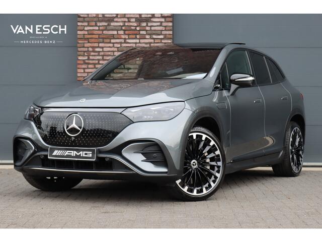 Mercedes-Benz EQE SUV 500 4Matic AMG Line 96 kWh | Hyperscreen | Airmatic | Achterasbesturing | Distronic+ | Stoelventilatie | Trekhaak | Burmester | Memory | HUD | Warmtepomp |