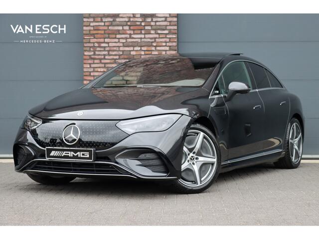 Mercedes-Benz EQE 350+ AMG Line Premium+ 96 kWh | Hyperscreen | Luchtvering | Achterasbesturing | Carbon | Distronic+ | Panoramadak | HUD | Verwarmd Stuurwiel | 22kW | Warmtepomp |