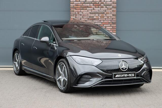 Mercedes-Benz EQE 350+ AMG Line Premium+ 96 kWh | Hyperscreen | Luchtvering | Achterasbesturing | Carbon | Distronic+ | Panoramadak | HUD | Verwarmd Stuurwiel | 22kW | Warmtepomp |