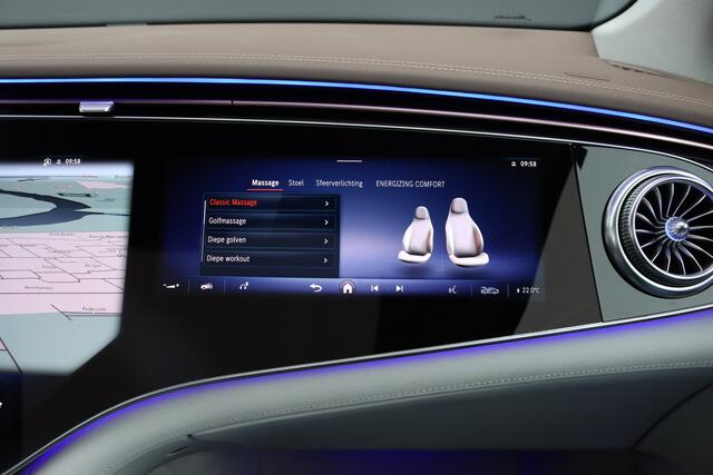 Mercedes-Benz EQS SUV 450 4MATIC AMG Line 118 kWh | Facelift | Hyperscreen | Achterasbesturing | Airmatic | Distronic+ | Massage | Burmester | Trekhaak | Verwarmd Stuurwiel | HUD | Stoelventilatie |