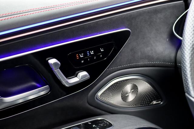 Mercedes-Benz EQS 500 4MATIC AMG Line 108 kWh | Luchtvering | Achterasbesturing | Distronic+ | Memory | Nekverwarming | Massage | Entertainment Achter+ | Verwarmd Stuurwiel | HUD | Burmester | Panoramadak | Digital Light |