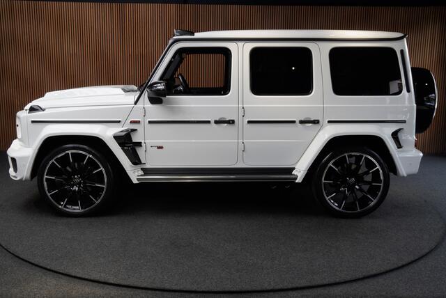 Mercedes-Benz G-KLASSE Brabus 800 Massage Burmester PTS 360° Camera Leer Navi Stoelventilatie Stoelverwarming voor en achter Climate voor & achter Memory seats Distronic Plus Elektr. bedienb. schuif-/ kanteldak PTS LM velgen