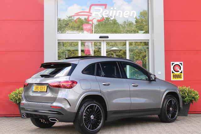 Mercedes-Benz GLA-KLASSE 250 e AMG Line | PANORAMISCH SCHUIF/KANTEL DAK | SFEER VERLICHTING | ELEKTRISCH BEDIENBARE VOORSTOELEN MET GEHEUGENFUNCTIE EN "ZITKINEMATICA" | DRAADLOZE APPLE CARPLAY/ANDROID AUTO | NIGHT PAKKET: DAKRELING ZWART, ZIJRUITEN EN ACHTERRUITEN ZWART, LICHTMET