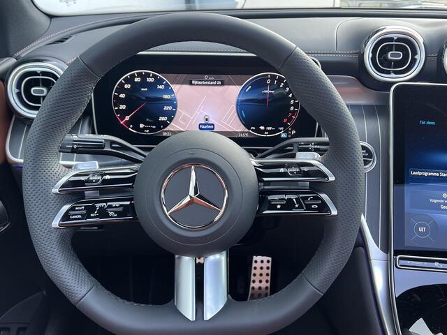 Mercedes-Benz GLC-KLASSE Coupé 300 e 4MATIC Sport Edition | AMG Line | Nappa Leder Bruin | Premium Pakket | Night Pakket | Winter Pakket | Panoramadak | Trekhaak | Burmester Surround | 360° Camera | DISTRONIC Afstandsassistent | Elektrisch Verstelbare Stoelen + Memory