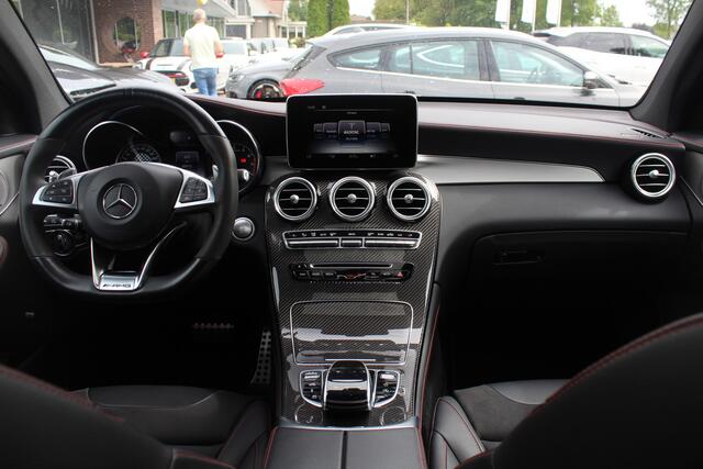 Mercedes-Benz GLC-KLASSE Coupé AMG 43 4MATIC / Schuifdak / 360Camera / Head-up / Burmester / Carbon intr. / 21'' / Memory seats / Keyless / Treeplanken / LED / Dodehoek / DAB / Stoelverwarming / ACC
