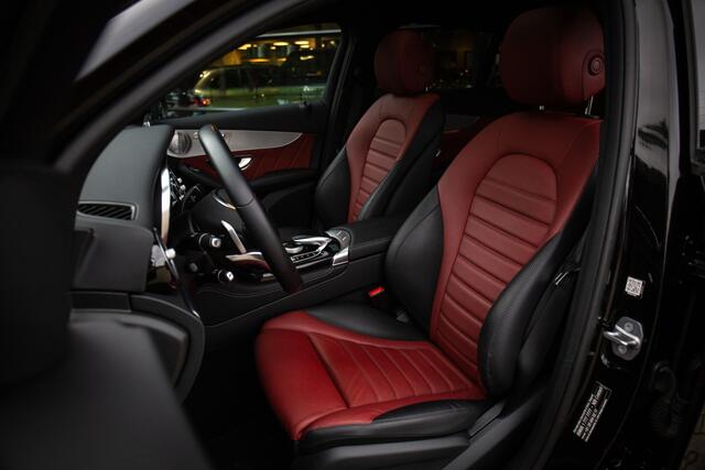 Mercedes-Benz GLC-KLASSE Coupé 250 4MATIC Prestige , AMG-styling, 360° camera, Burmester, schuif/kanteldak, Zwart/rood leder,