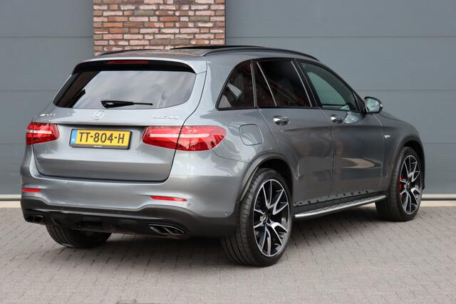 Mercedes-Benz GLC-KLASSE AMG 43 4MATIC | Luchtvering | Distronic+ | Carbon | Memory | Burmester | Panoramadak | HUD | Trekhaak | Nightpakket | Leder | Surround Camera | Keyless Go |