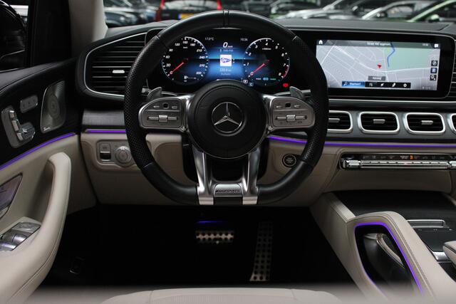 Mercedes-Benz GLE-KLASSE AMG 63 4M+ 360 ACC 22'' Panodak HUD Matrix Elektr. trekhaak Leer Climate voor & achter Memory Stoelventilatie Stoelverwarming PTS Carplay Burmester Navi Elektr. achterklep Elektr. stuurkolom Keyless entry Ambient