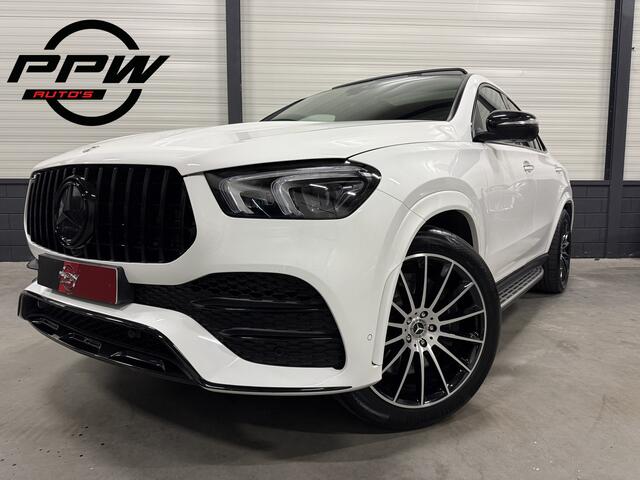 Mercedes-Benz GLE-KLASSE Coupé 350 e 4MATIC AMG EDITION PANO/BURMESTER/21"BREEDSET/360CAMERA/WIDESCREEN/KEYLESS/PRIVACY/PANAMERICANA-GRILLE/53AMG DIFFUSER+UITLATEN/UNIEKE AUTO DIE IN ABSOLUTE NIEUWSTAAT VERKEERT