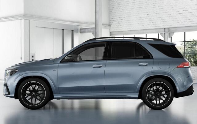 Mercedes-Benz GLE-KLASSE AMG 53 Hybrid 4MATIC+ Night Edition | Premium Plus | Keramische remmen | Panoramaschuifdak | Trekhaak | Treeplanken | 22" lichtmetalen velgen | AIRMATIC | Stoelventilatie |