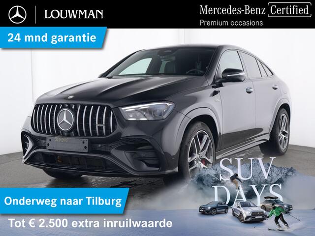 Mercedes-Benz GLE-KLASSE Coupé Mercedes-AMG 53 Hybrid 4MATIC+ Premium Plus Trekhaak | Panorama Schuif-Kanteldak | AMG Night Pakket | Distronic | Parkeerpakket met 360°-camera | Lederen Bekleding. Inclusief 24 maanden MB Certified garantie voor Europa.