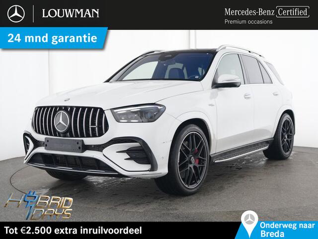 Mercedes-Benz GLE-KLASSE Mercedes-AMG 53 Hybrid 4MATIC+ Premium | Trekhaak | Distronic | 22 Inch AMG Velgen | AC en DC Laden | Panorama Schuif-Kanteldak. Inclusief 24 maanden MB Certified garantie voor Europa.