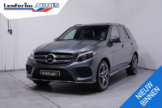 Mercedes-Benz GLE-KLASSE 250 d 4MATIC AMG Sport Edition pano-dak lederen bekleding luchtvering led-verlichting 21"-inch lmv soft-close electrische-achterklep private-glas PDC v+a wegklapbare trekhaak cruise-controle zwarte dakhemel Navigatie dakrails-allu