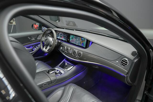Mercedes-Benz S-KLASSE 63 AMG 612pk 4Matic+ Lang Premium Plus |Burmester High end|panoramadak|luchtvering|keramische remmen|sportuitlaat|HUD|elek. stoelen met massage|sfeerverlichting|Apple Carplay|stoelverwarming en ventilatie|