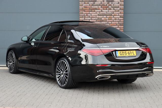 Mercedes-Benz S-KLASSE 580 e Lang AMG Line Aut9 | Airmatic | Chauffeurspakket | Distronic+ | Achterasbesturing | Massage V+A | MBUX Tablet | Burmester | Vlakkenverwarming | Zonweringspakket | Luchtreinigingspakket |