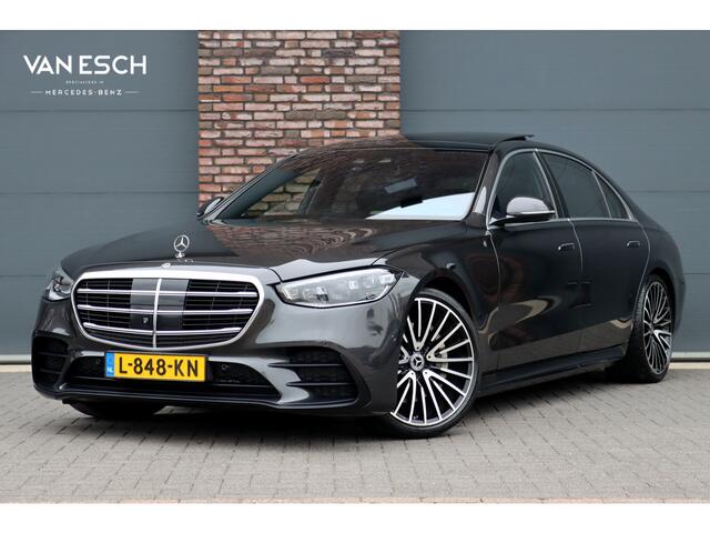 Mercedes-Benz S-KLASSE 400d 4MATIC Lang AMG Line Aut9 | Airmatic | Achterasbesturing | Distronic+ | Memory | Stoelventilatie | Massage | Panoramadak | Vlakkenverwarming | Zonweringspakket | Luchtreinigingspakket |