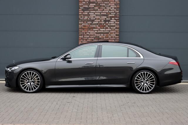 Mercedes-Benz S-KLASSE 400d 4MATIC Lang AMG Line Aut9 | Airmatic | Achterasbesturing | Distronic+ | Memory | Stoelventilatie | Massage | Panoramadak | Vlakkenverwarming | Zonweringspakket | Luchtreinigingspakket |