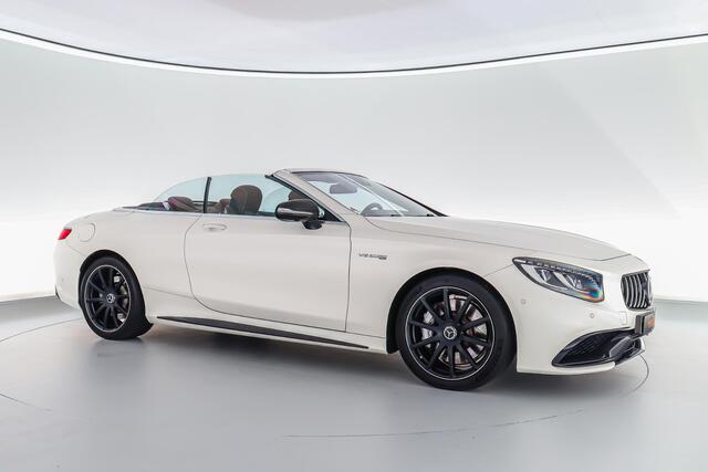 Mercedes-Benz S-KLASSE S63 AMG Cabrio 585pk 4Matic |dealer onderhouden|Carbon exterieur|Burmester High end|drivers package|luchtvering|Air scarf|nightvision|massage|memory|Carbon interieur|HUD|360 camera|