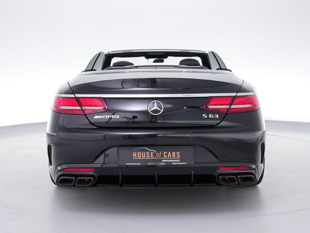 Mercedes-Benz S-KLASSE S63 AMG Cabrio 585pk 4MATIC+ Premium Plus |dealer onderhouden|Burmester high-end|keramisch|massage|Airscarf|nightvision|stoelverwarming & verkoeling|memory|360°|head-up|stuurverwarming|carbon interieur|dodehoek|
