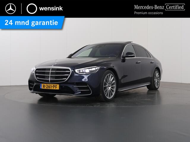 Mercedes-Benz S-KLASSE 580 e 4MATIC Lang AMG Line | Panoramadak | Achterasbesturing | Burmester | Head-up display | Digital light | Rijassistentiepakket | Nappaleder |