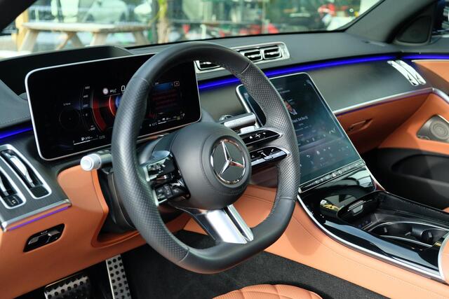 Mercedes-Benz S-KLASSE S450e AMG 408pk Panoramadak 4-wielsturing Burmester3d Luchtvering 4x Stoelkoeling Nappa leder 1e Eigenaar!