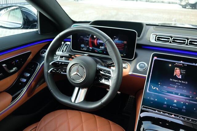 Mercedes-Benz S-KLASSE S450e AMG 408pk Panoramadak 4-wielsturing Burmester3d Luchtvering 4x Stoelkoeling Nappa leder 1e Eigenaar!